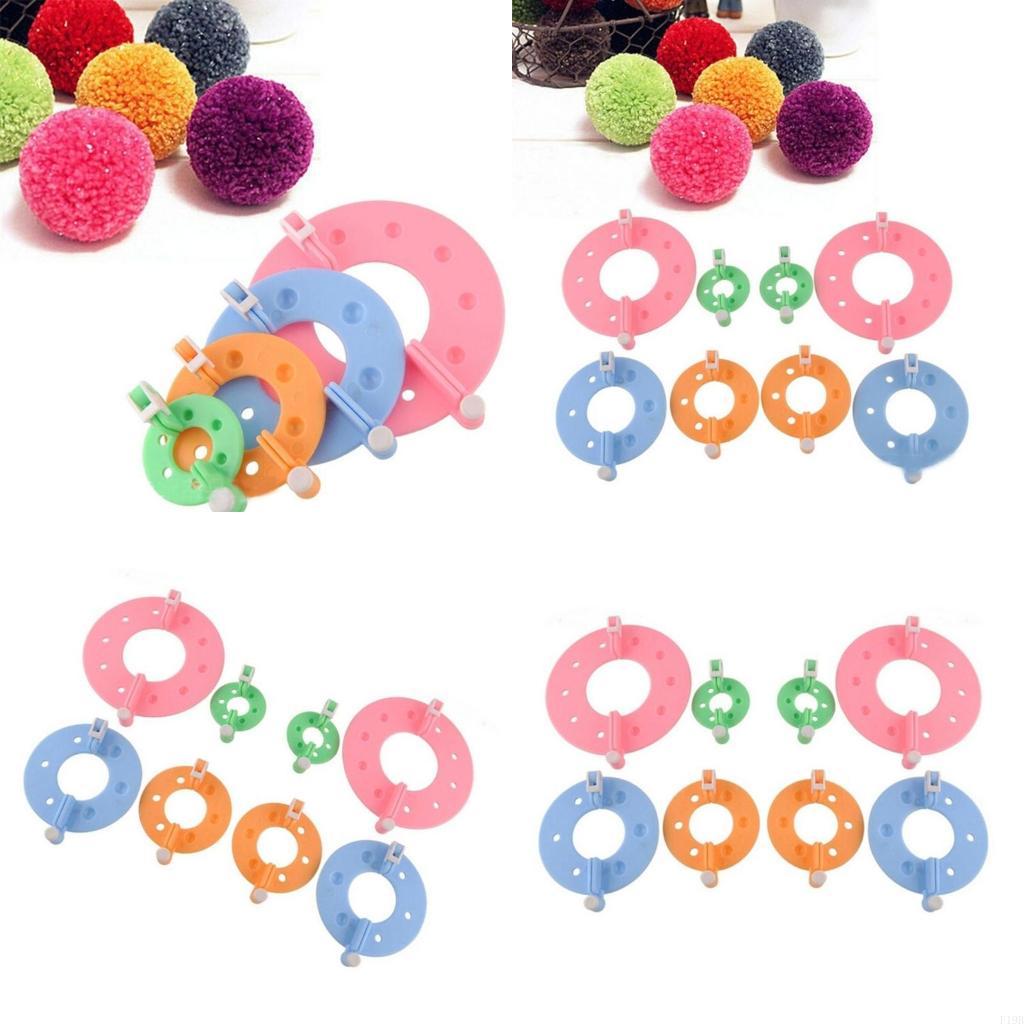 Pom Pom Maker Tool - F19B, 4 Uds., fabricante pompones, tejedores