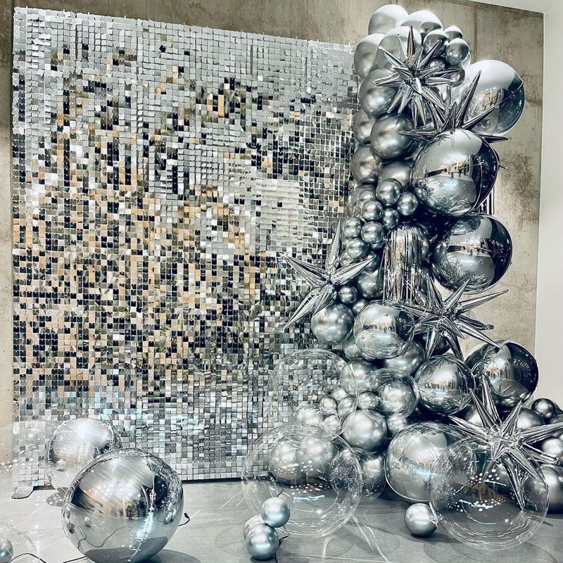 Sequin Fabric Panel - 12/16/18/24 Uds. Fondos de pared brillantes