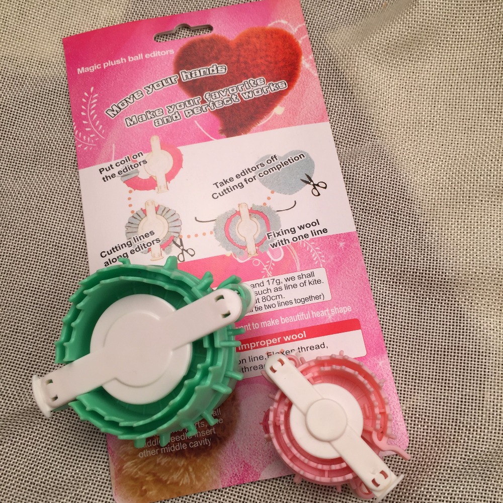 Pom Pom Maker Tool - Fabricante de pompones con patrón de