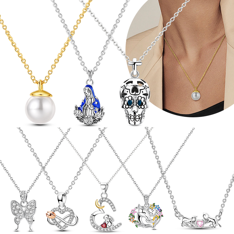 Pearl Trim Chain - Collar de plata de ley 925