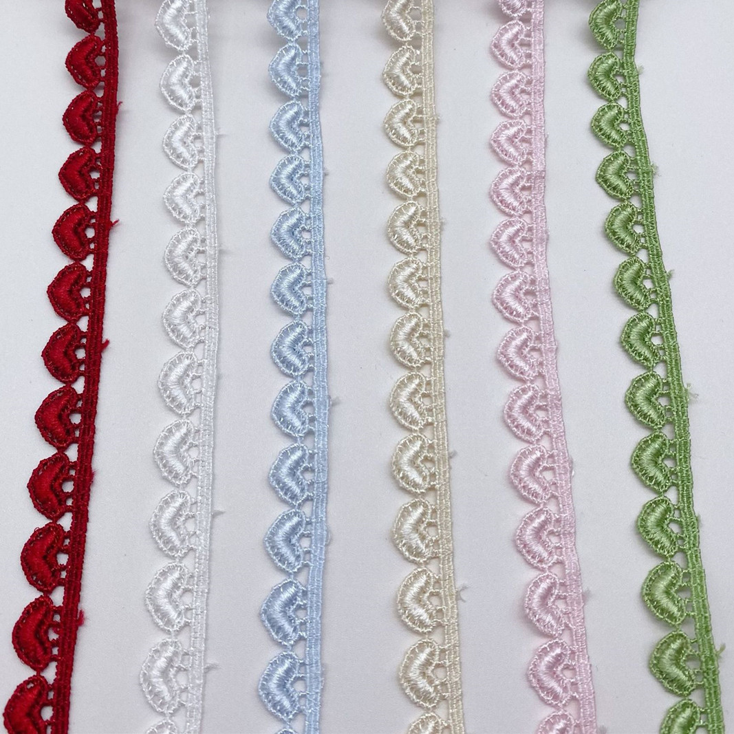 Lace Ribbon Trim - Cintas de encaje Multicolor bordadas, cintas