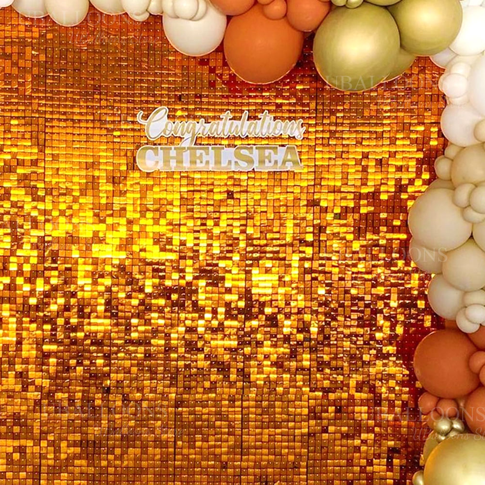 Sequin Fabric Panel - Paneles de fondo de pared brillantes