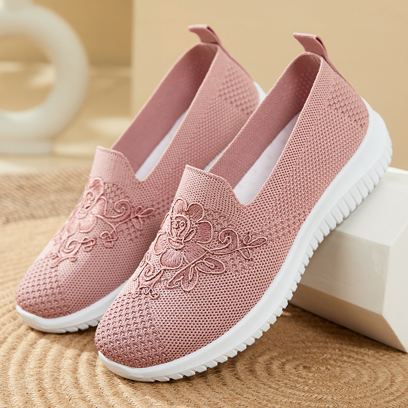 Embellish Knit - Zapatos de malla con bordado de