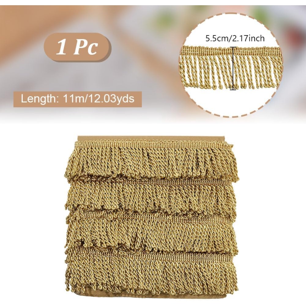 Tassel Fringe Trim - Adorno de flecos de 12 yardas