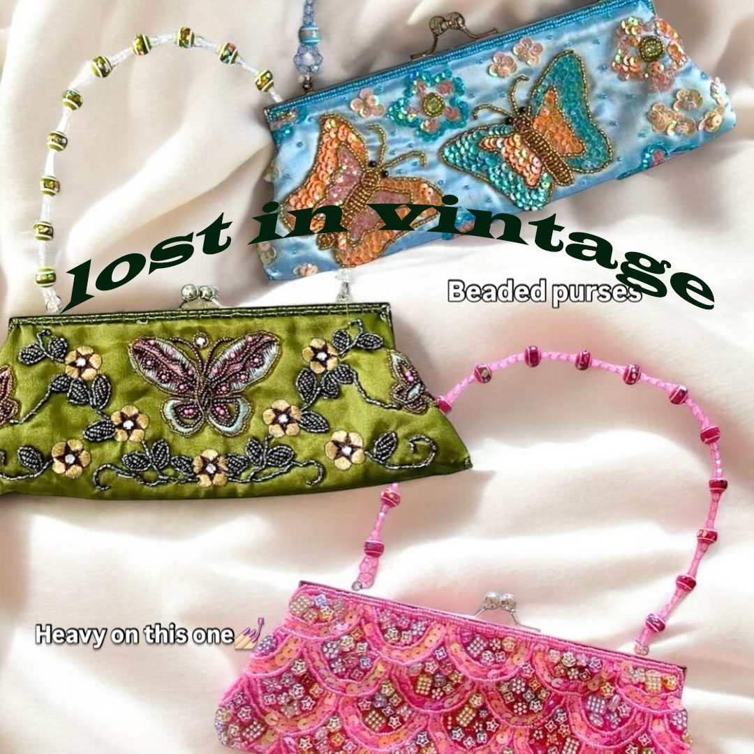 Applique Patch Flower - Lost in-Bolso de noche Floral Vintage