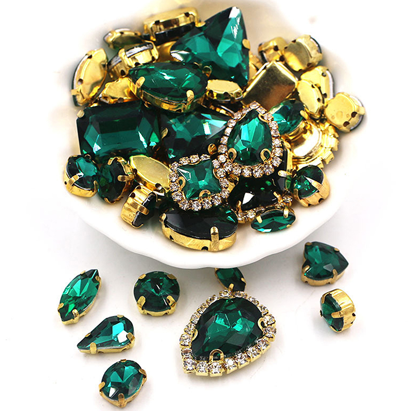 Sew On Rhinestone - 50 piezas de diamantes de imitación