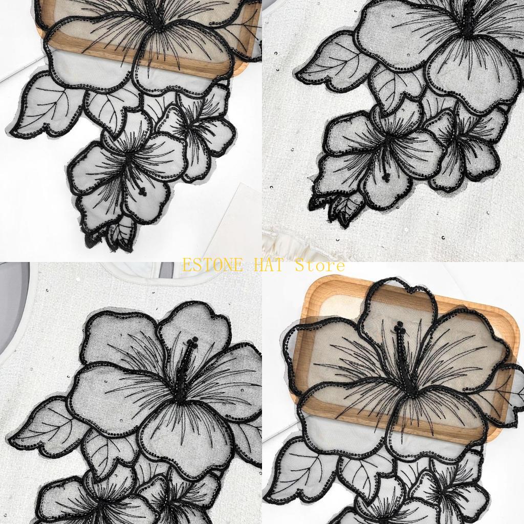 Applique Patch Flower - Parches costura florales 49MF, apliques tul