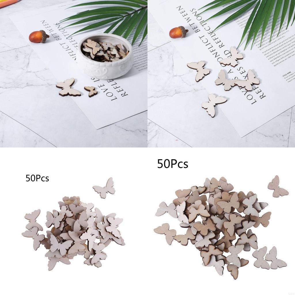 Christmas Craft Embellishment - 50 PCS para forma mariposa rebanadas