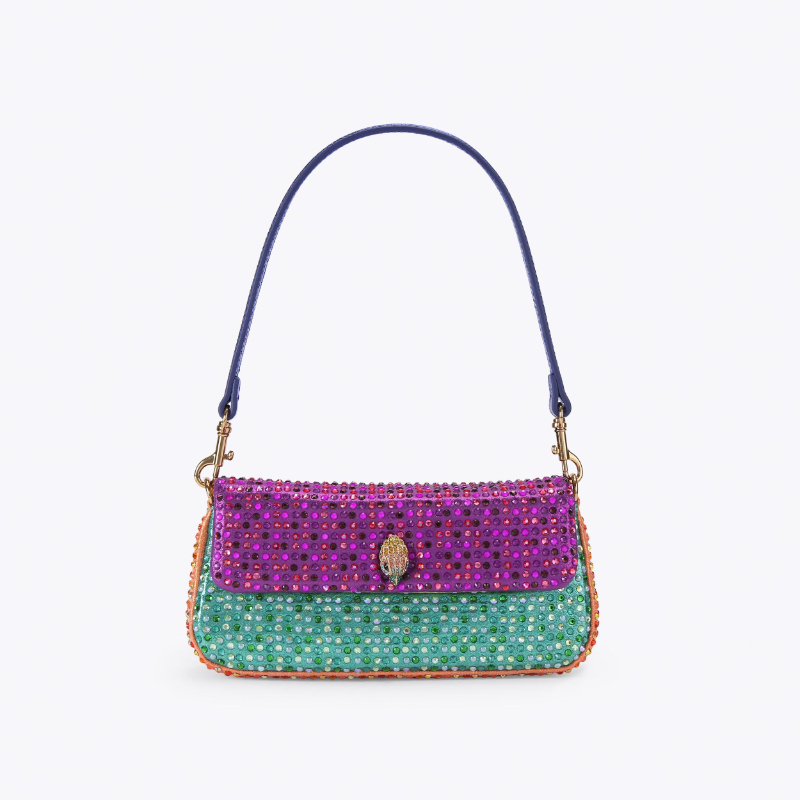 Sequin Fabric Panel - Bolso de Hombro de Lujo para