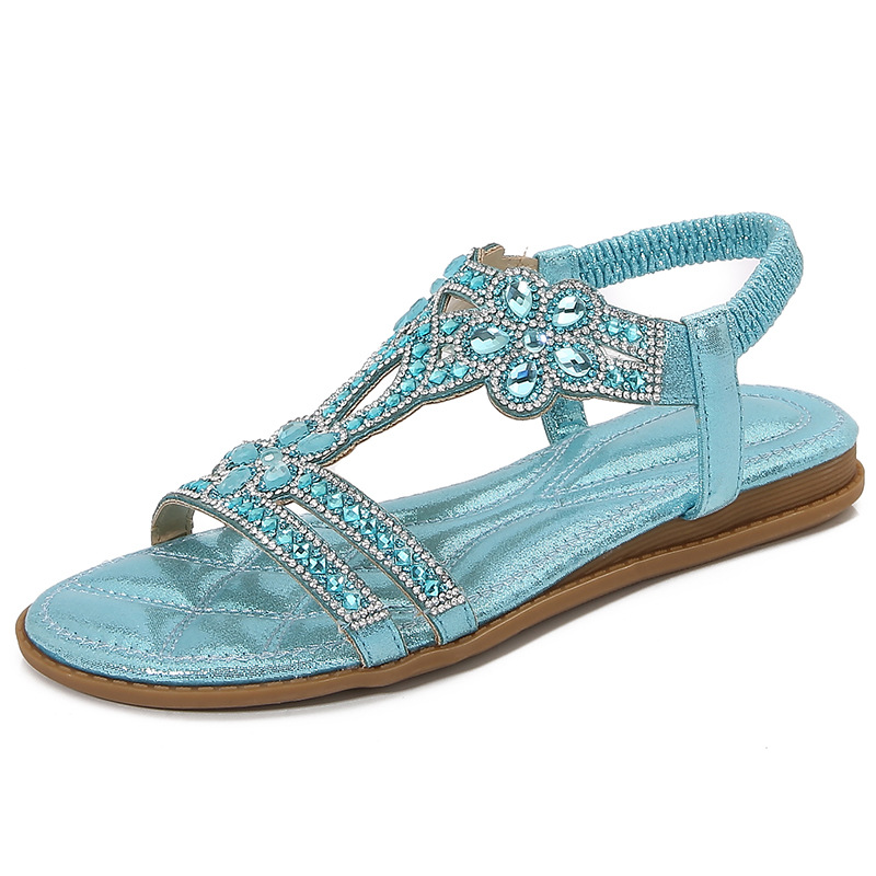 Sew On Rhinestone - Sandalias de talla grande con diseño