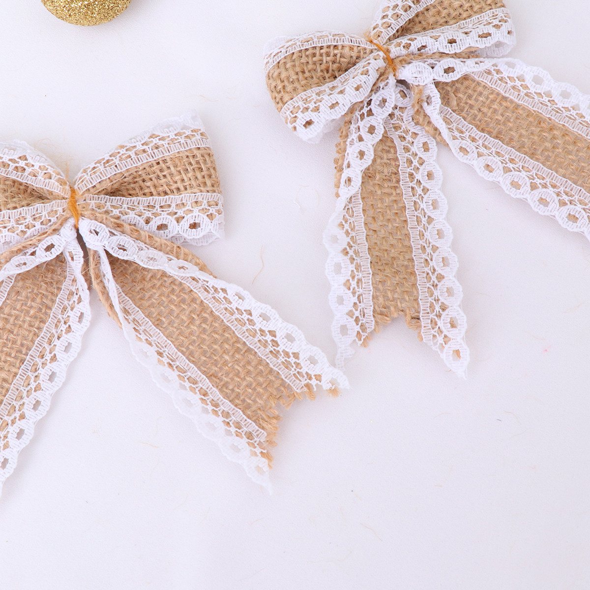 Christmas Craft Embellishment - 6 Lazos Decorativos de Yute Natural,