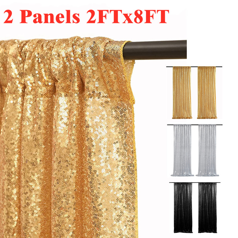 Cortinas de fondo de lentejuel - Sequin Fabric Panel reseña y precio