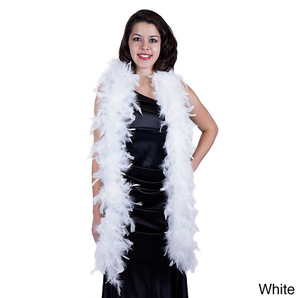 Boa de plumas blancas esponjos - Feather Trim Marabou reseña y precio