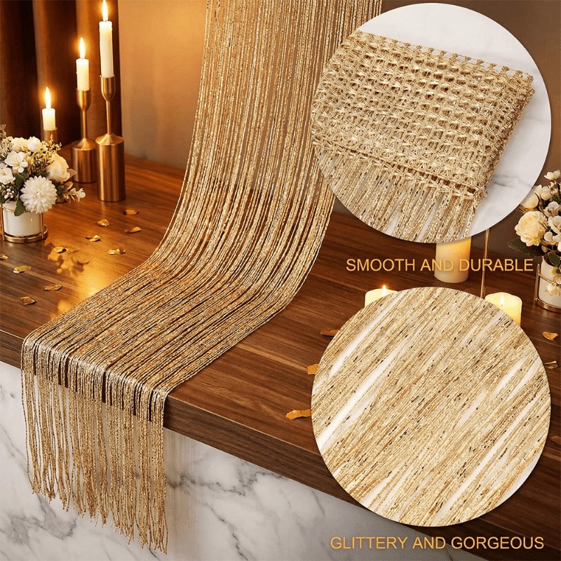 1 cortina decorativa con borla - Sequin Fabric Panel reseña y precio