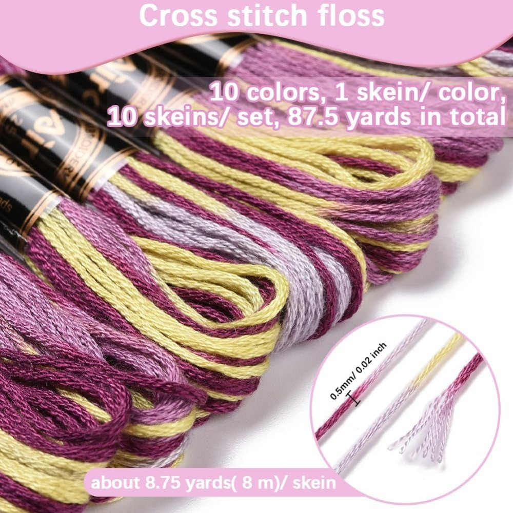 6 hebras de hilo de bordar mor - Embroidery Embellishments reseña y precio