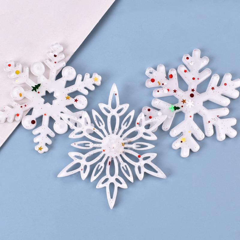Adorno de copo de nieve hueco  - Christmas Craft Embellishment reseña y precio