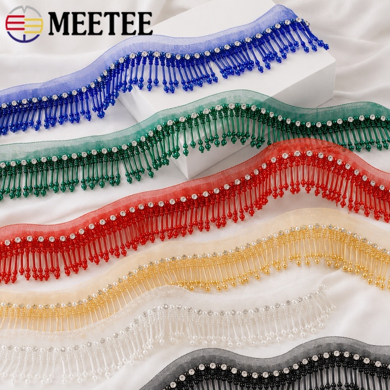 1 yarda de encaje con cuentas  - Fringe Ribbon Sewing reseña y precio
