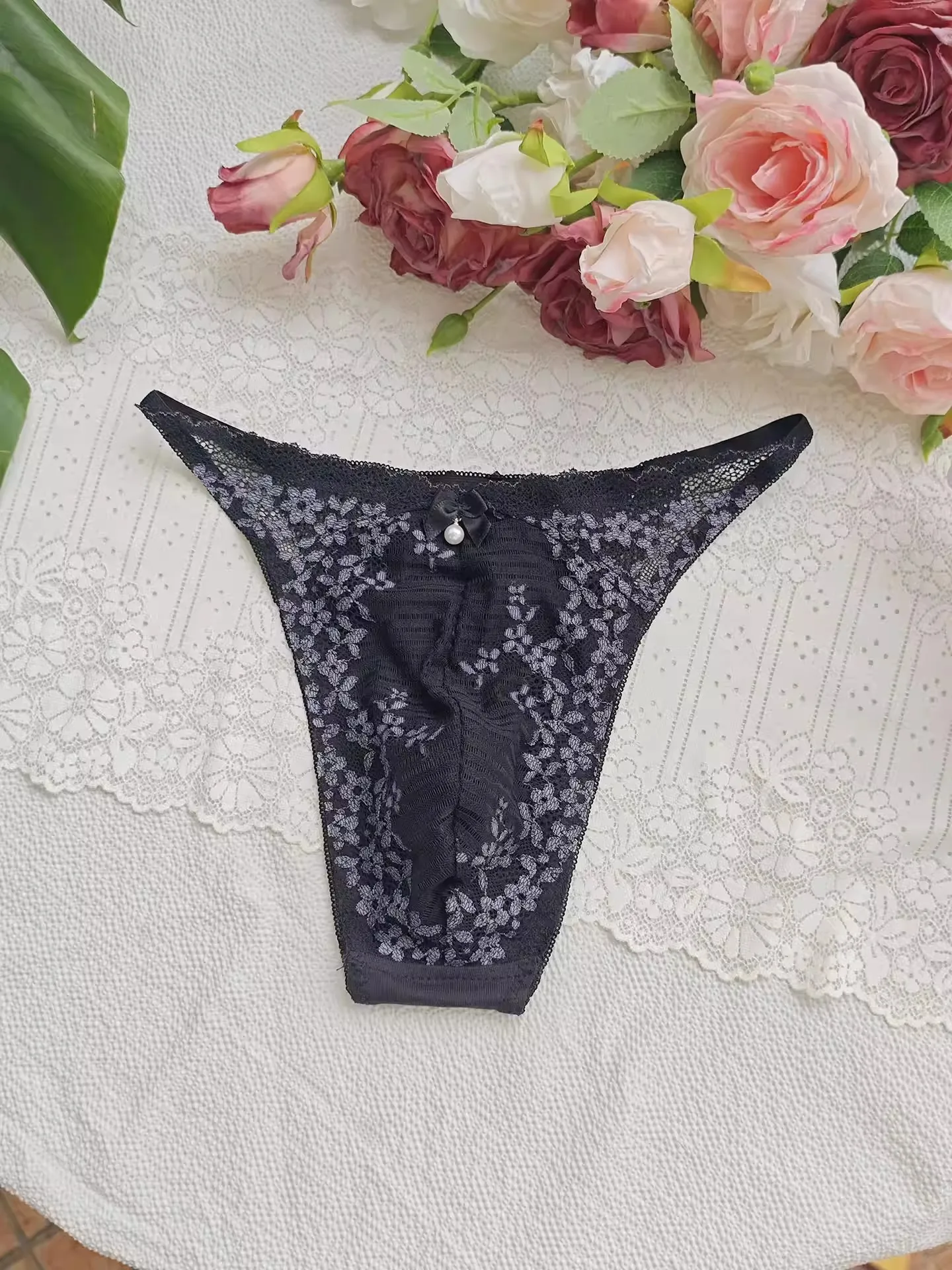 Calzoncillos de Encaje Negro p - Embroidery Embellishments reseña y precio