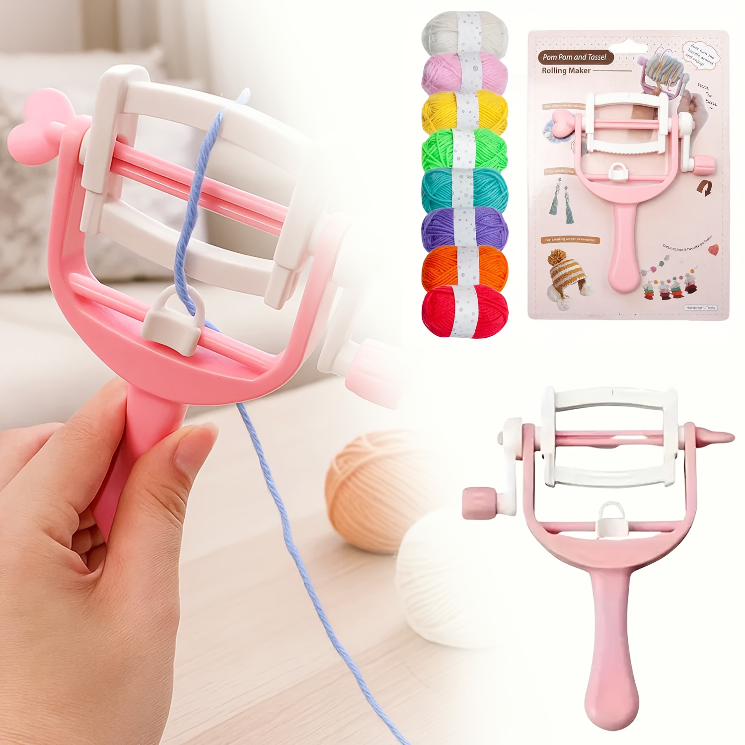 Bobina de bobinado de manivela - Pom Pom Maker Tool reseña y precio