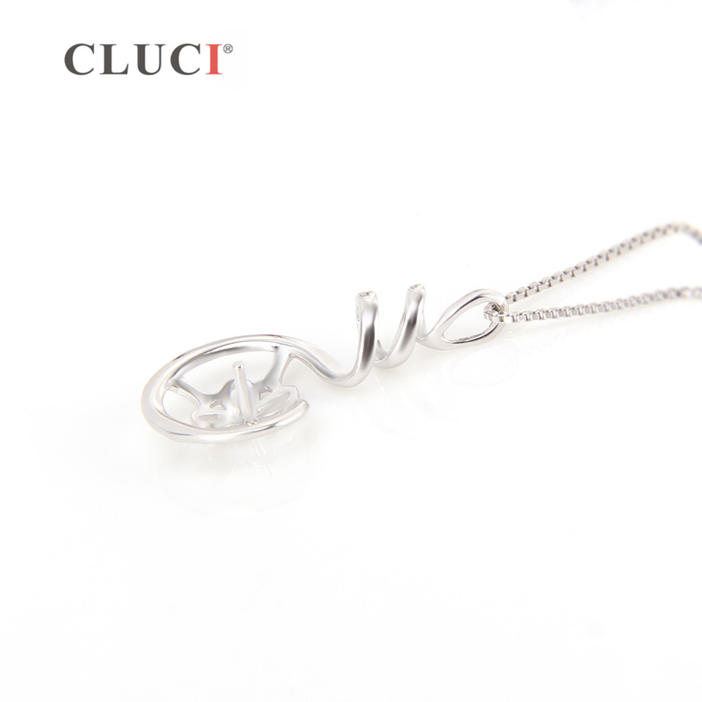 CLUCI-colgante de Plata de Ley - Pearl Trim Chain reseña y precio