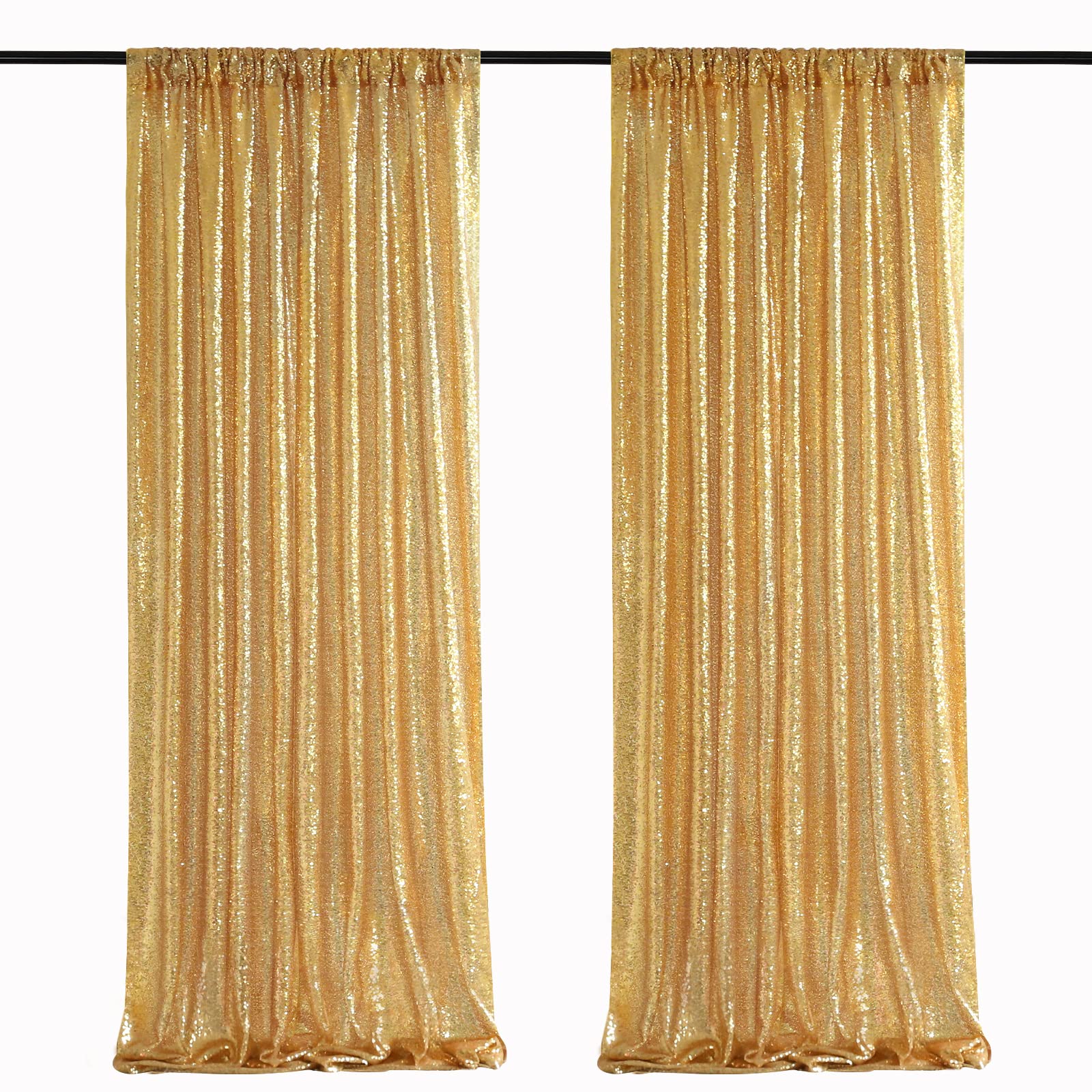 2 uds. Painéis de cortina de f - Sequin Fabric Panel reseña y precio