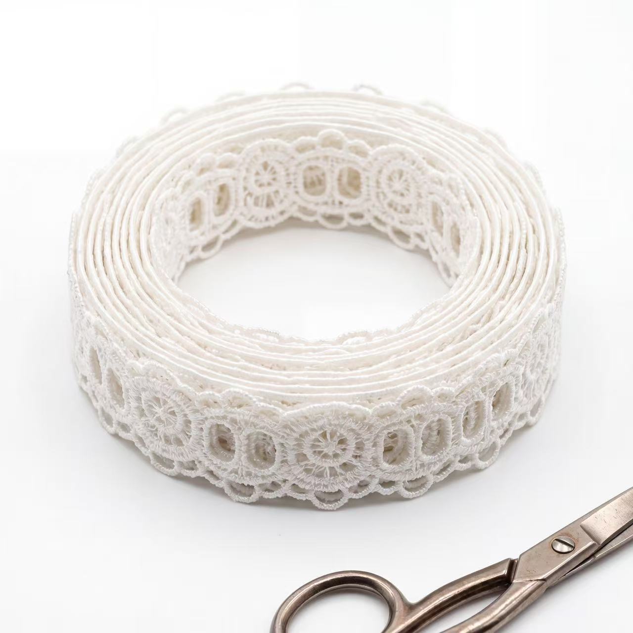 1 yarda de encaje de algodón f - Lace Ribbon Trim reseña y precio