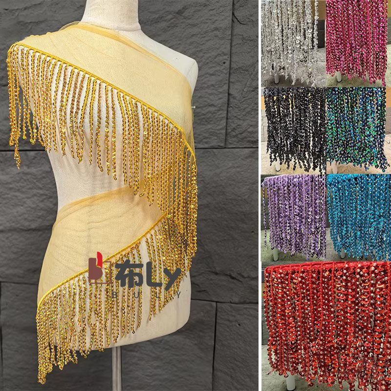 Flecos de Lentejuelas con Cuen - Tassel Fringe Trim reseña y precio