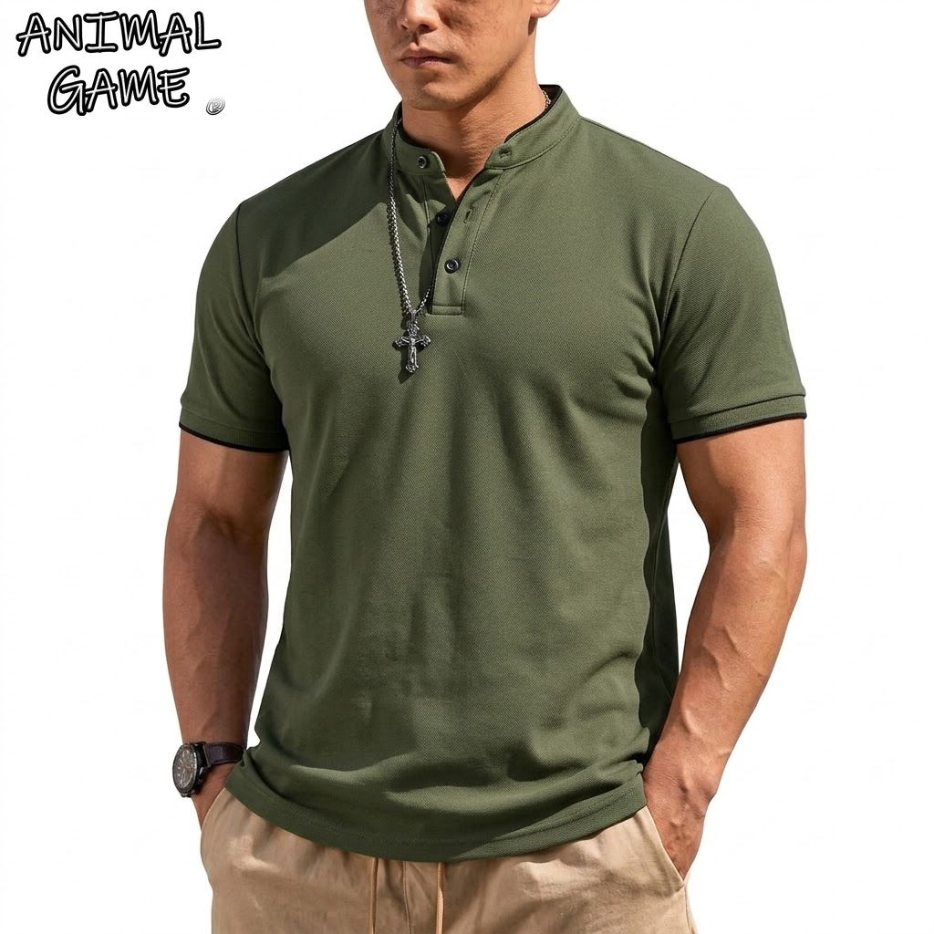 Camiseta Henley de Manga Corta - Embellish Knit reseña y precio