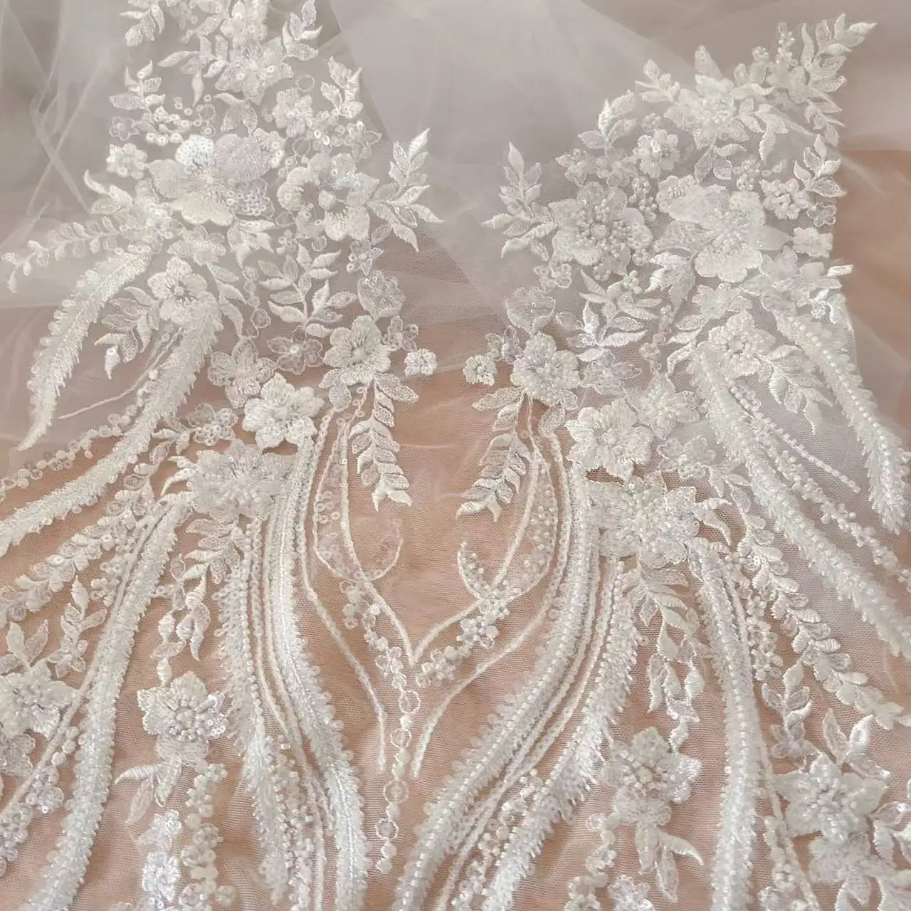 Nuevo vestido de novia 3D con  - Applique Patch Flower reseña y precio