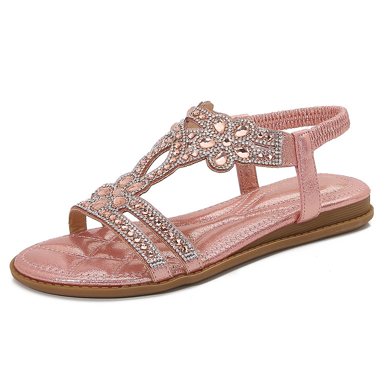 Sandalias de talla grande con  - Sew On Rhinestone reseña y precio