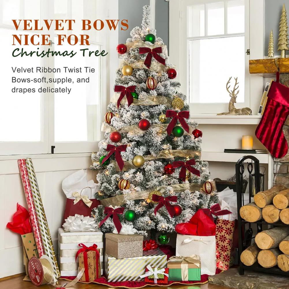 Lazo de Navidad de Terciopelo  - Christmas Craft Embellishment reseña y precio