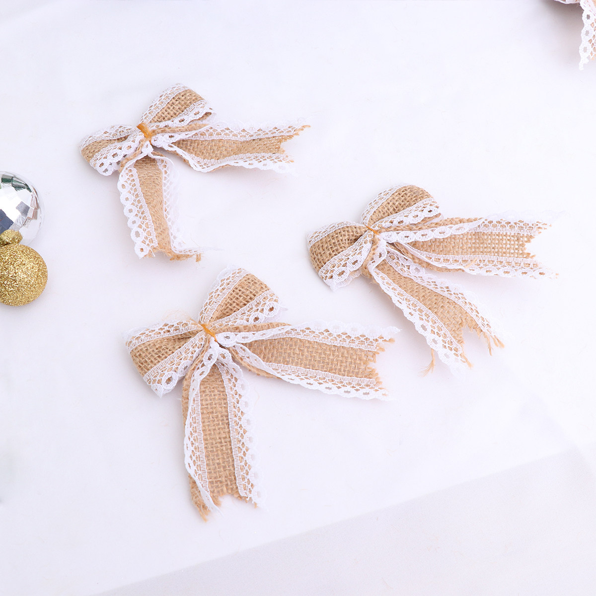 6 Lazos Decorativos de Yute Na - Christmas Craft Embellishment reseña y precio