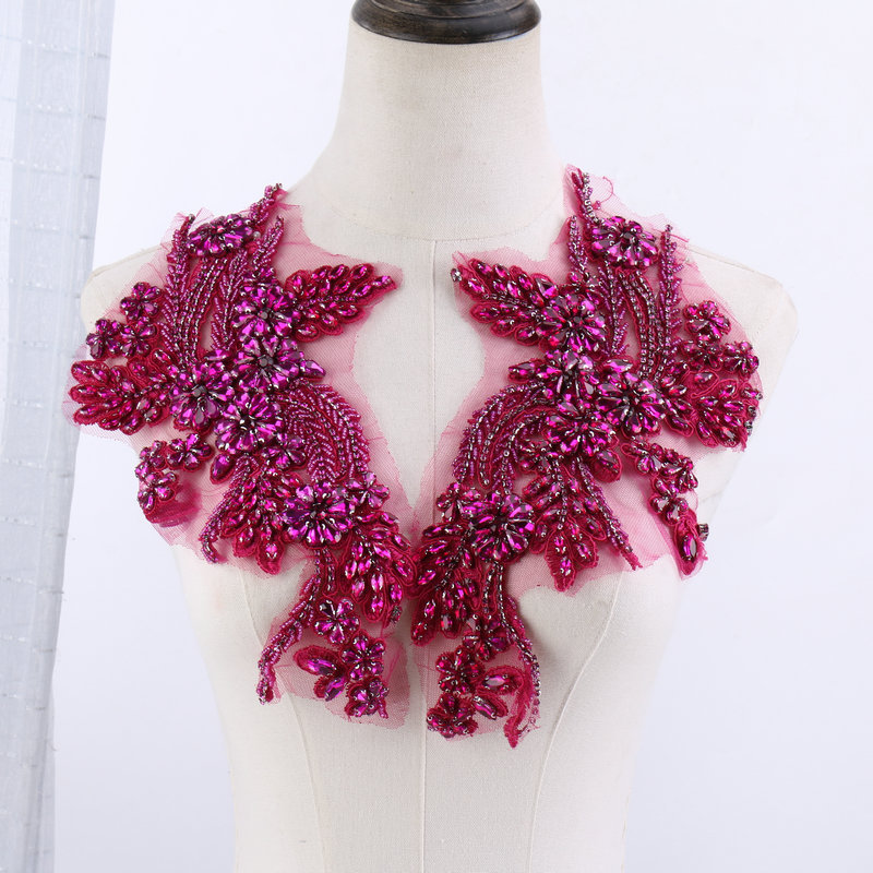 Apliques florales con cuentas, - Sew On Rhinestone reseña y precio