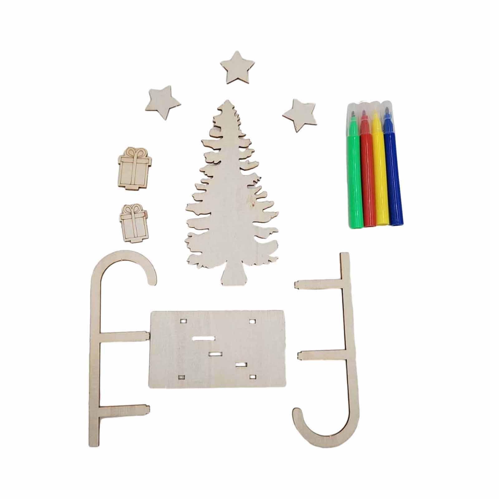 3x Trineos de madera para manu - Christmas Craft Embellishment reseña y precio